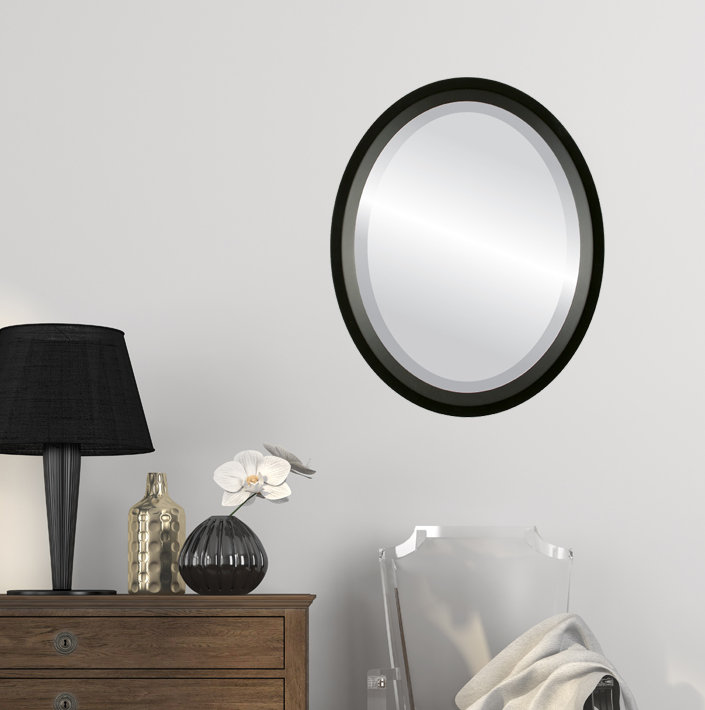 Meigs Mirror, Matte Black, 26" H x 20" W
