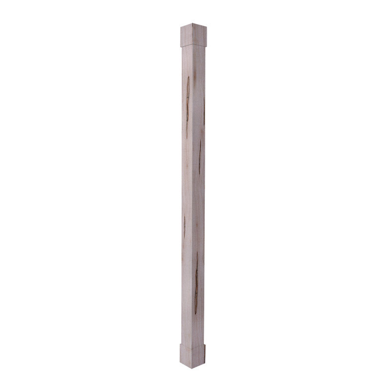5.625 In. D X 5.6875 In. W X 104 In. L Unfinished Maple Lally Column Wrap, Natural Ambrosia