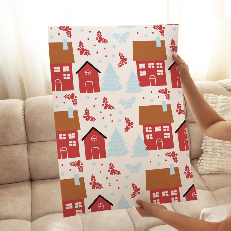 Motif de vacances de Noël VI, reproduction d'art moderne sans cadre, H 16 po x l 12 po