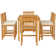 Rectangular 6 - Person 55" Long Teak Bar Height Dining Set with Cushions