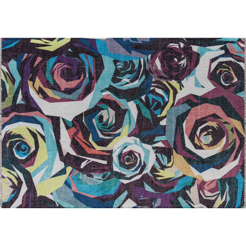 Tapis abstrait Maisie Maisie Maisie, Rectangle 2 pi 7 po x 4 pi