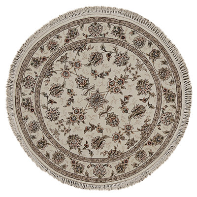 High-Quality Hand-Knotted Ivory Area Rug