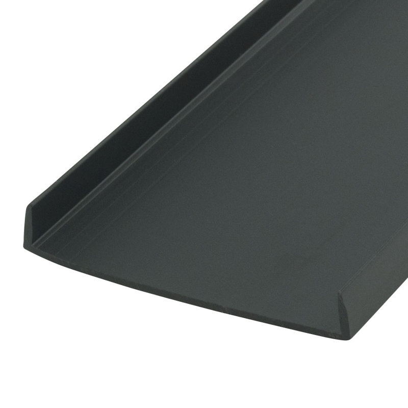 Plastic 2 Inch Wide Molding Track, Black