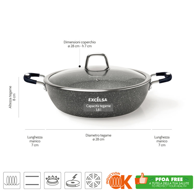 Excelsa Forn-Ok 3.8L Non-Stick Aluminum Round Dutch Oven