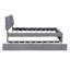 Lit plateforme tapissier avec lit gigogne double Teddy-307742469