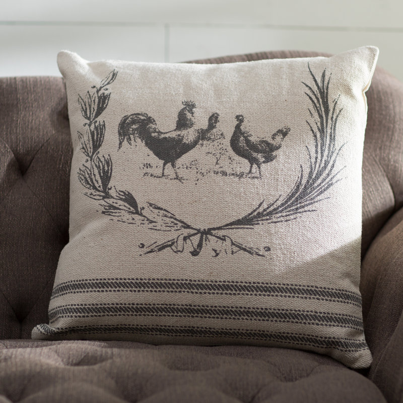  Housse de coussin Hen, Gris naturel