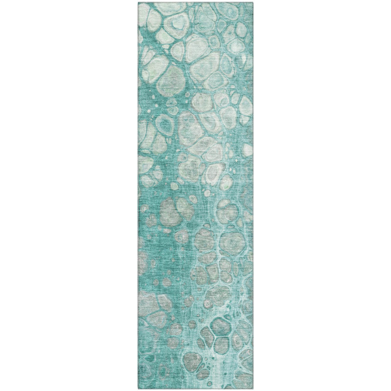 Premium Machine Washable Ralston AMF1940 Abstract Rug, Runner 2'3" x 7'6"
