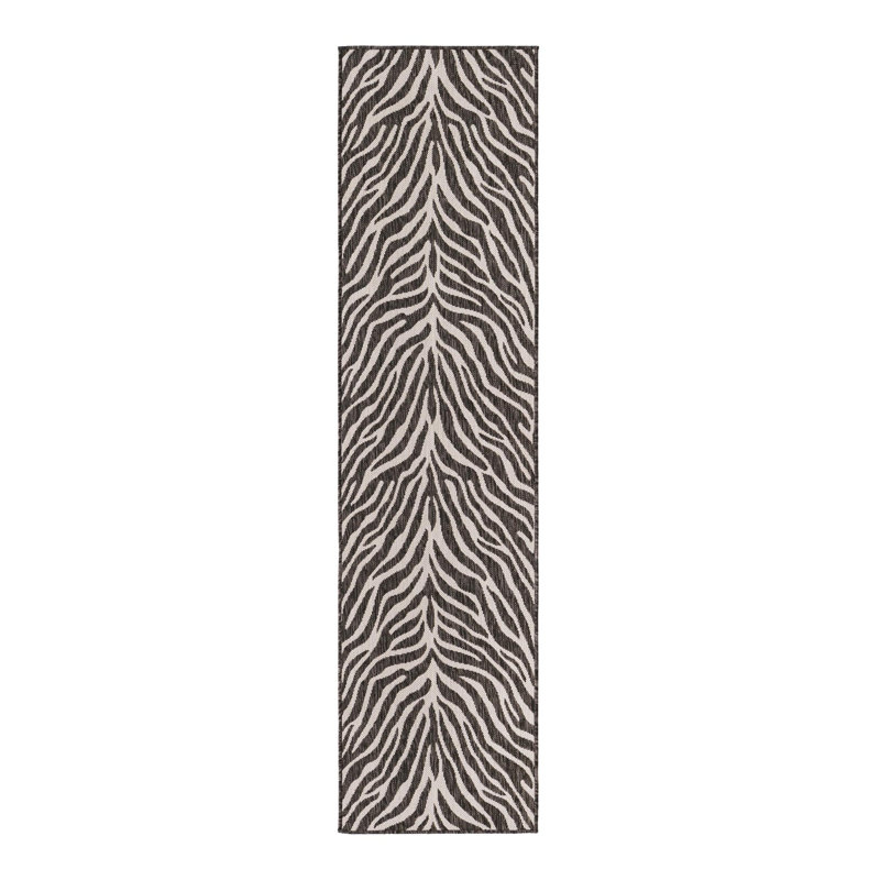 Tapis intérieur / extérieur blanc Phocas, Tapis de couloir 2 pi x 7 pi 10 po