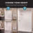 Expressions Solid Surface 36" W x 36" D x 72" H 3-Piece Trimmable Shower Wall Panel Kit, White-632959085-538926943