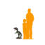 Statue de petit dinosaure petit rapace vert