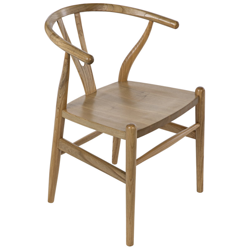 Chaise d’appoint en bois massif en noir anthracite Zola