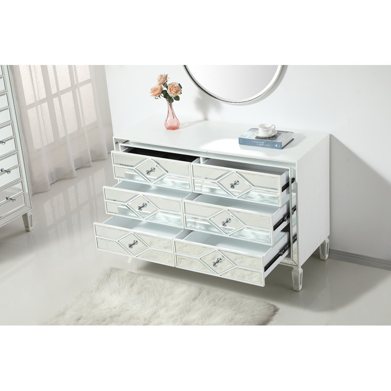 Bashaw 48'' W 6 - Drawer Dresser, Antique White