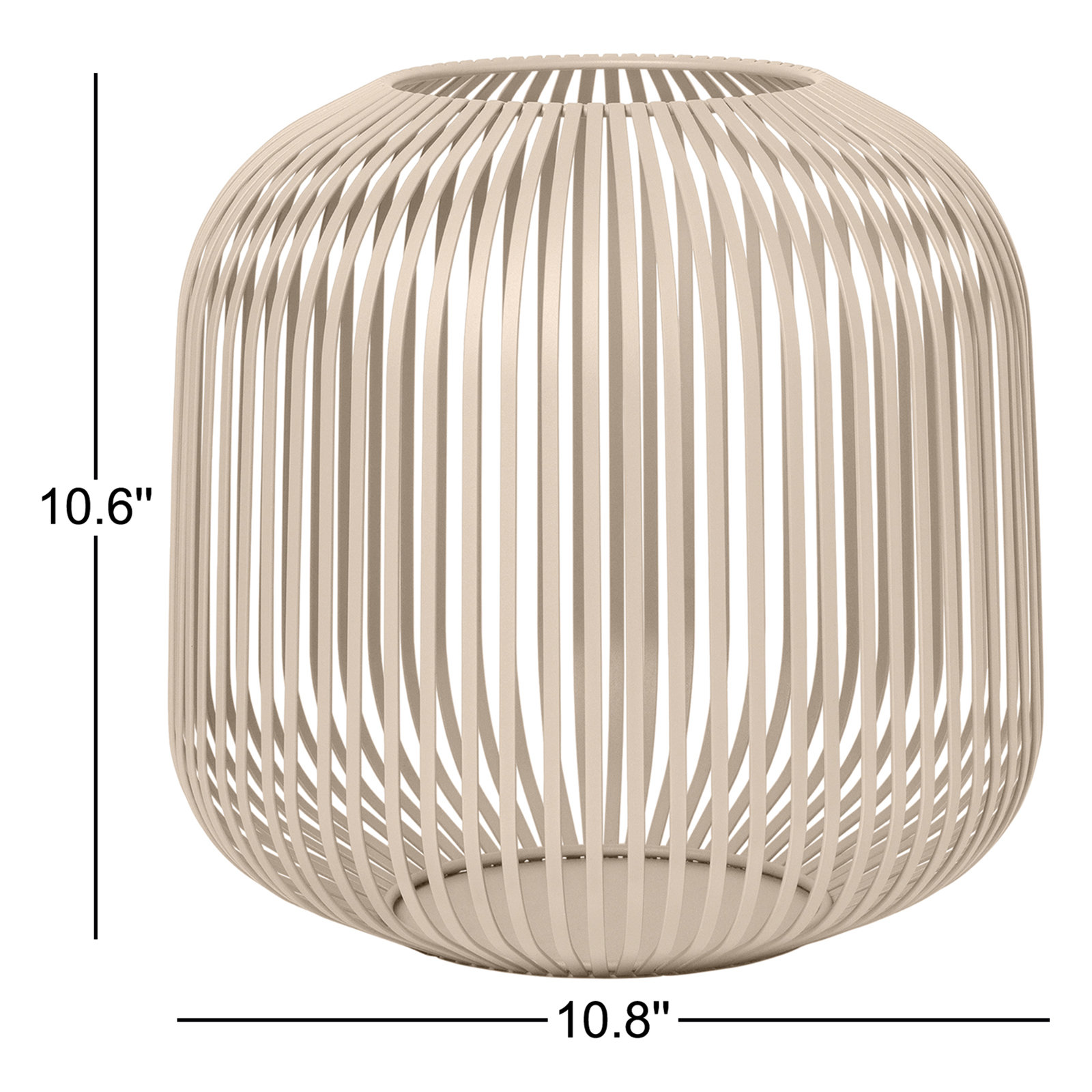 Lito Metal Lantern Candle Holder, Nomad, 10.6" H x 10.8" W x 10.8" D
