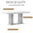 68.11" Marble Dining Table for 6-8, Modern Rectangular Kitchen Table with Faux Marble Top, Modern Dining Room Table with Stainless Steel Base for Kitchen Dining Room-1693409870-1693409869