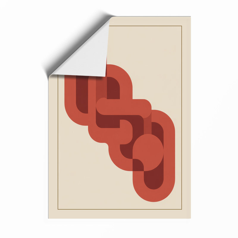 Stacked Forms Mid-Century - Framed Print, A2 - 59.4 x 42.0 cm, Unframed