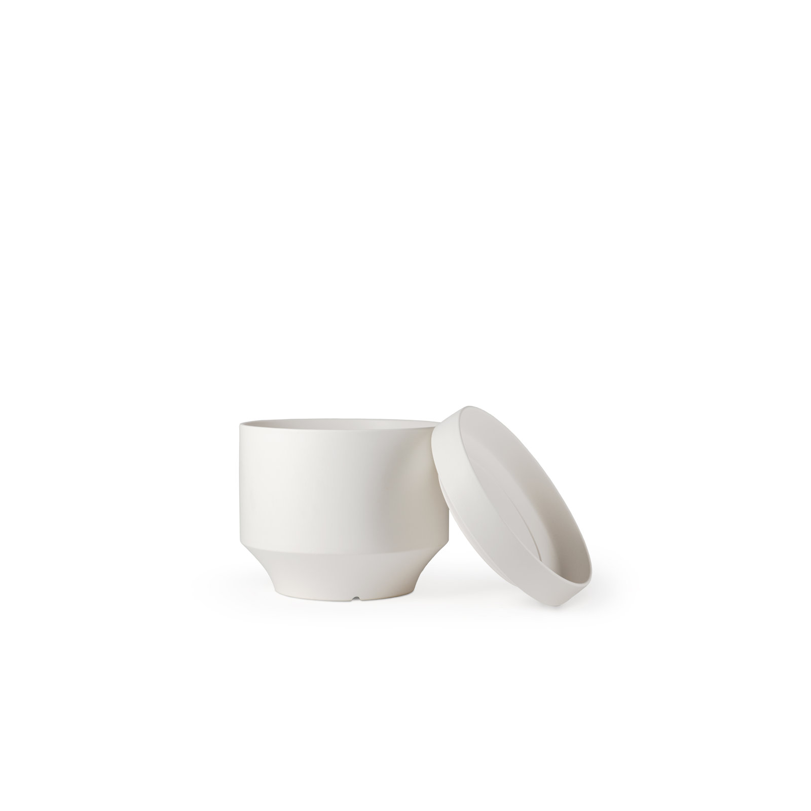 Byer Handmade Ceramic Pot Planter, White, 4.25" H x 5" W x 5" D