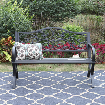 50" Outdoor Garden Bench Patio Park Bench by Canora Grey