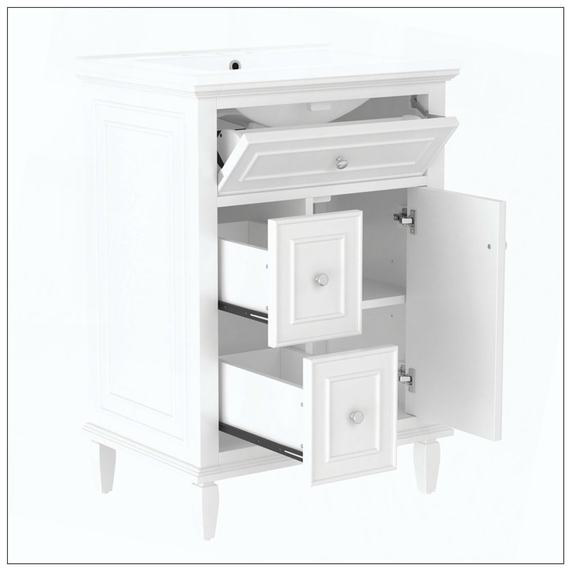 Armoire de meuble-lavabo de salle de bain, White