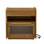 Table d'appoint Mid-Century moderne avec station de charge, trou de prise et 2 tiroirs