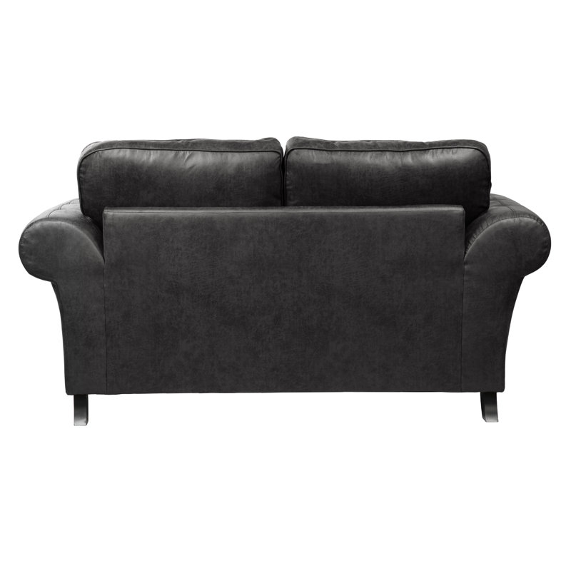 Bodnar 2 - Piece Faux Leather Living Room Set, Black