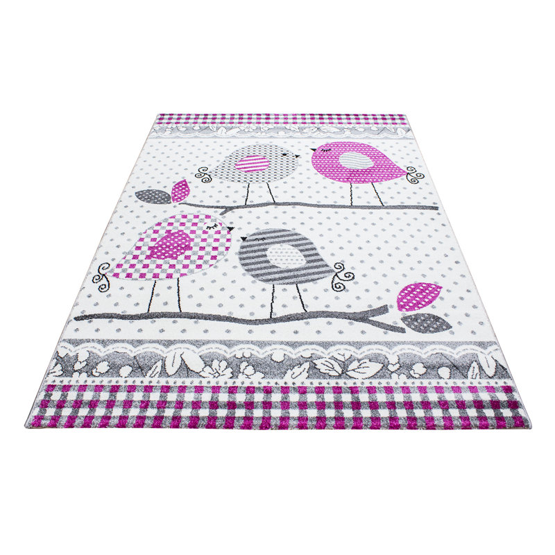 Orville Pink/Grey Rug, Rectangle 120 x 170cm