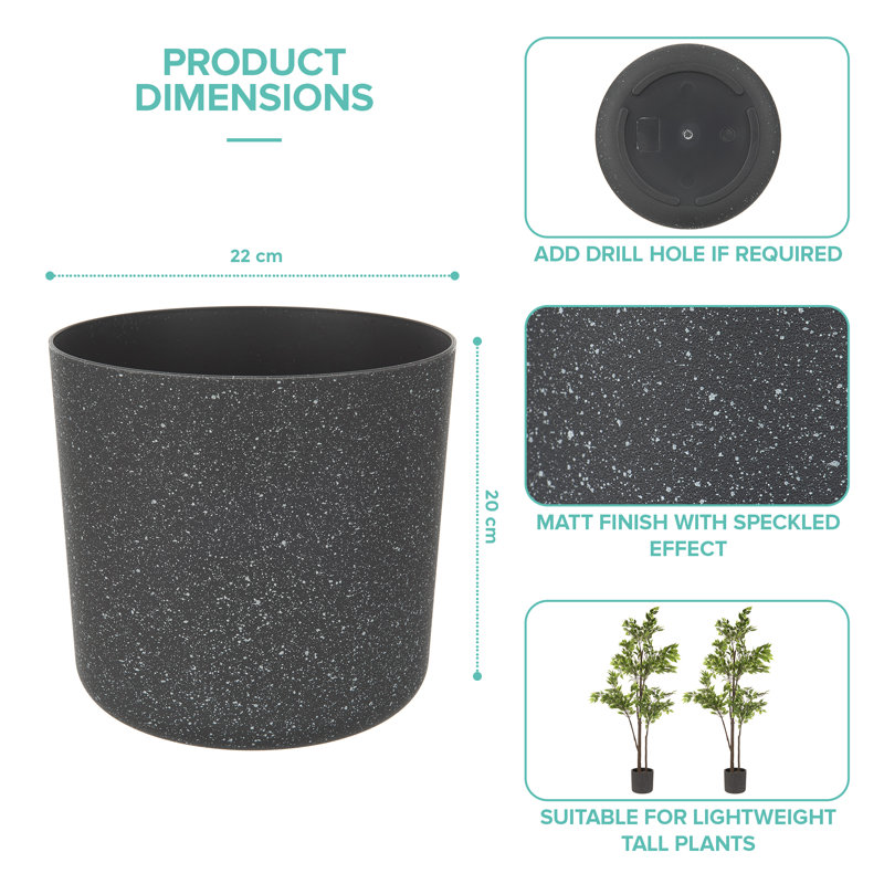 Aben Pot Planter, Grey