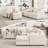 6 Seats Upholstered Sectional Sofa Modern Corner Couch With Ottoman-1543488051