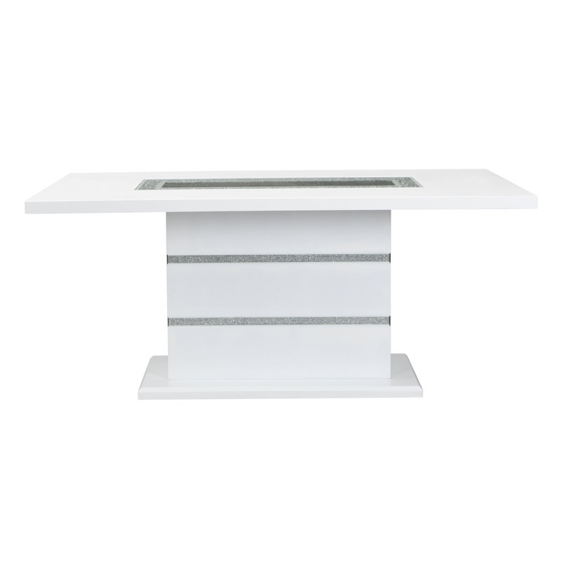 Westminster White 79.5" Pedestal Dining Table