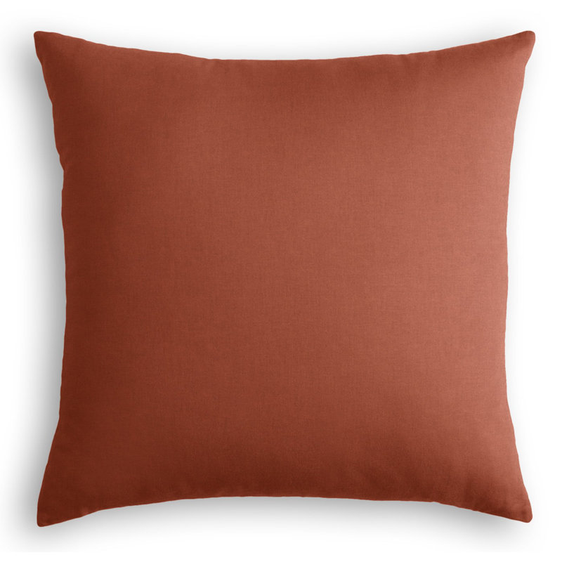 Housse de coussin carrée, 26 po x 26 po, Orange rouge foncé, Housse de coussin seulement - sans coussin