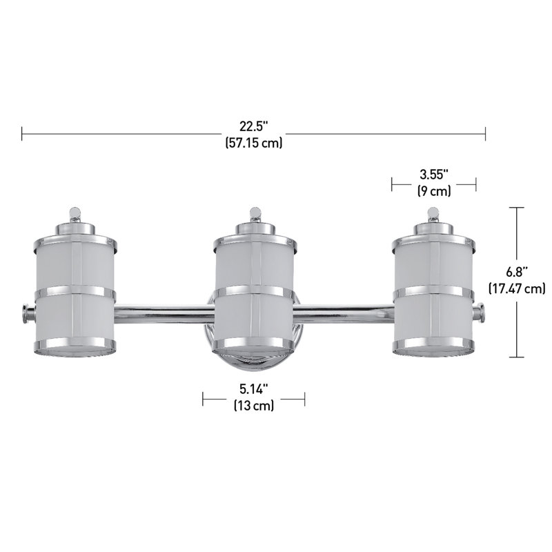 Éclairage pour meuble-lavabo 3 lumières Simoes