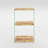 Linden 32" Solid Pine and Glass Etagere Bookcase