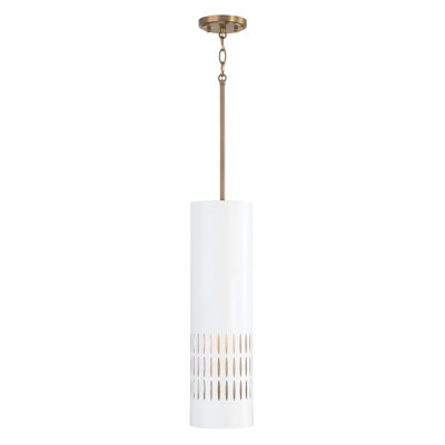  Luminaire suspendu cylindrique à 1 lumière