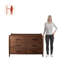 Ensemble de chambre à coucher Josiah 3 pièces en bois massif avec commode à 6 tiroirs et deux tables de chevet à 2 tiroirs