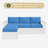 7-pcs Patio Cushion Cover Replacements – 4" Thick Water-repellent For 4-seat Sectional Sofa-211940384