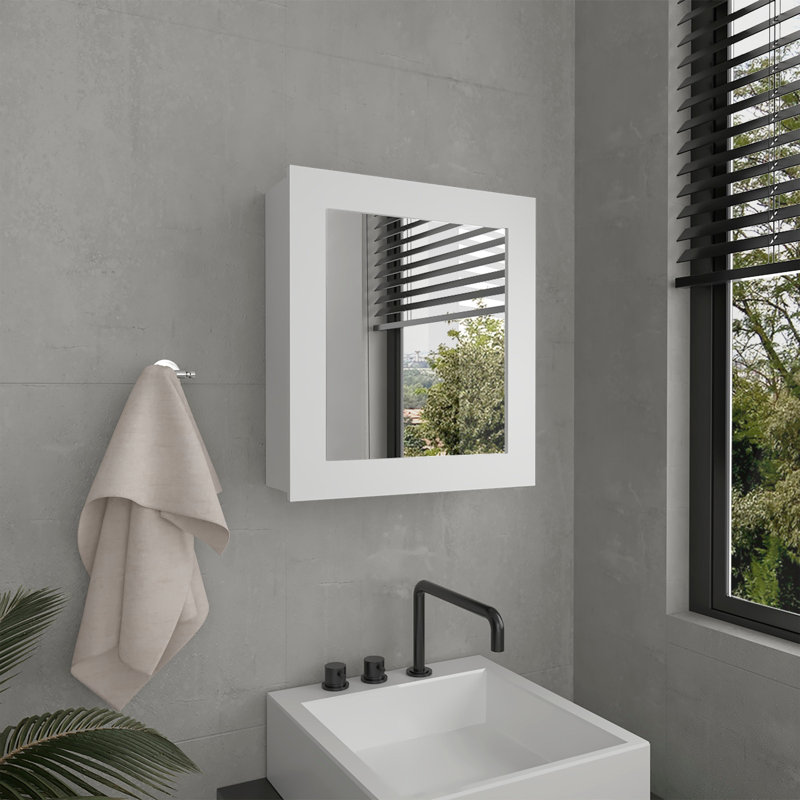 Froehlich Mirror Medicine Cabinet White, White