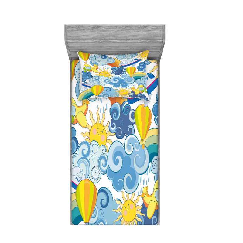 Microfiber Sheet Set, Twin Sheet Set with Fitted Sheet