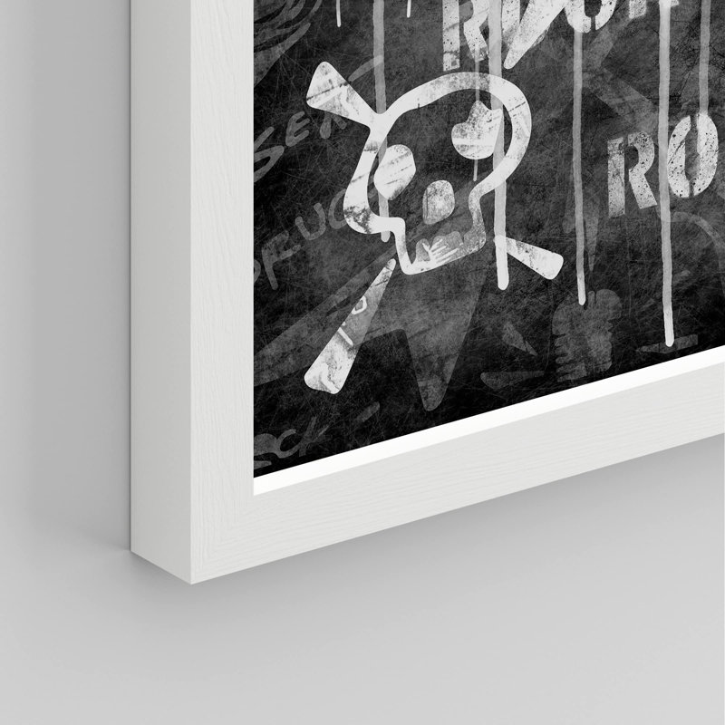 «Rock Life Live Rock», Blanc, H 10 po x l 8 po