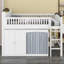 Loft Bed with Wardrobe, Storage Cabinet-1242013193