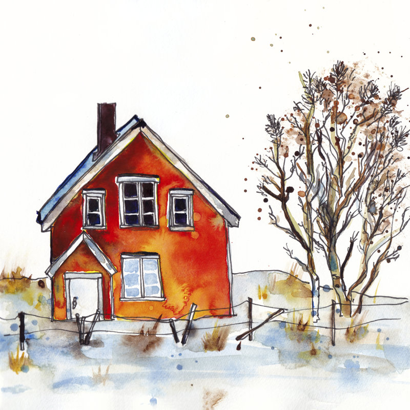 " Rad Cabin V " by Paul McCreery Painting Print, 36" H x 36" W  