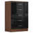 Walnut/Gloss Black