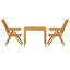 2 - Person Wood Patio Dining Set with Square Table
