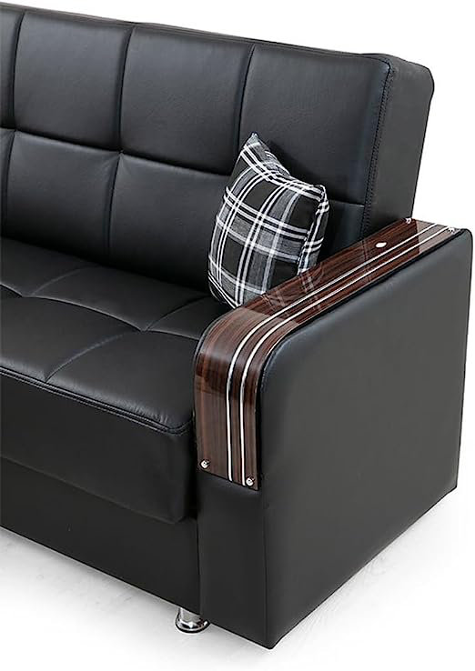Canapé modulaire réversible Chelita , Noir