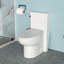 Toilette de salle de bain en céramique - chasse d'eau puissante, surface facile à nettoyer, siphon blanc à faible absorption d'eau, hauteur confortable