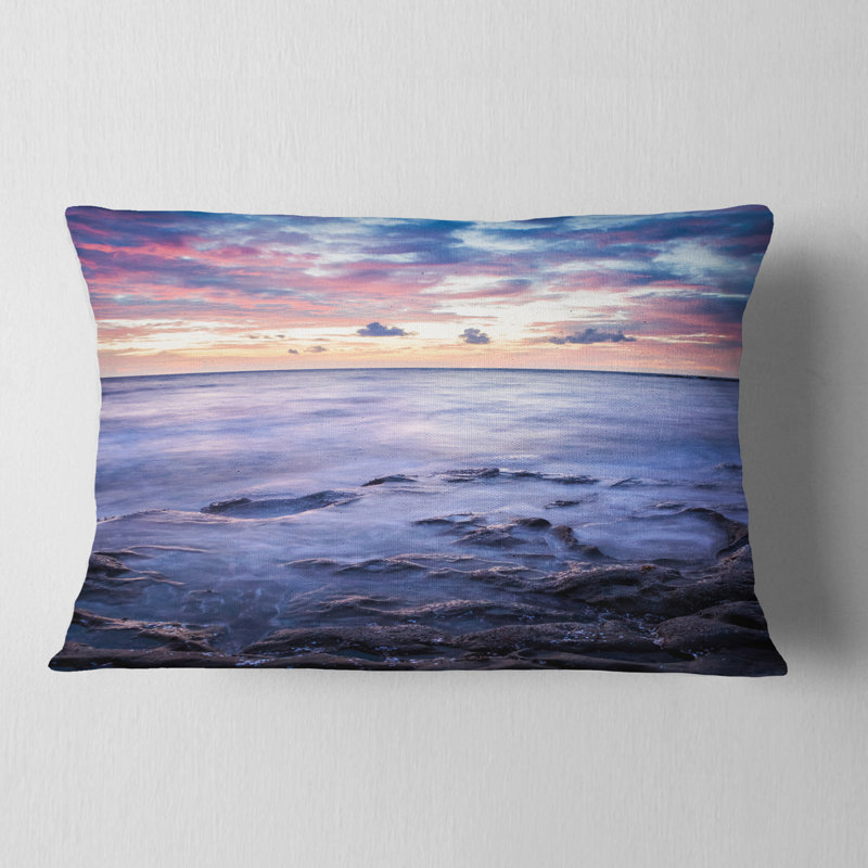 Coussin lombaire à grand exposition twilight sea rock, Rectangle 12" x 20"