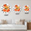 Bouquet d'automne avec fleurs oranges et jaunes - Horloge murale traditionnelle-608960845