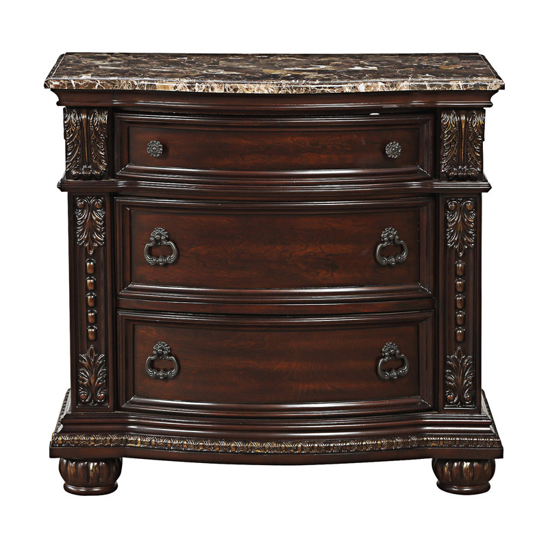 Table de chevet avec tiroirs