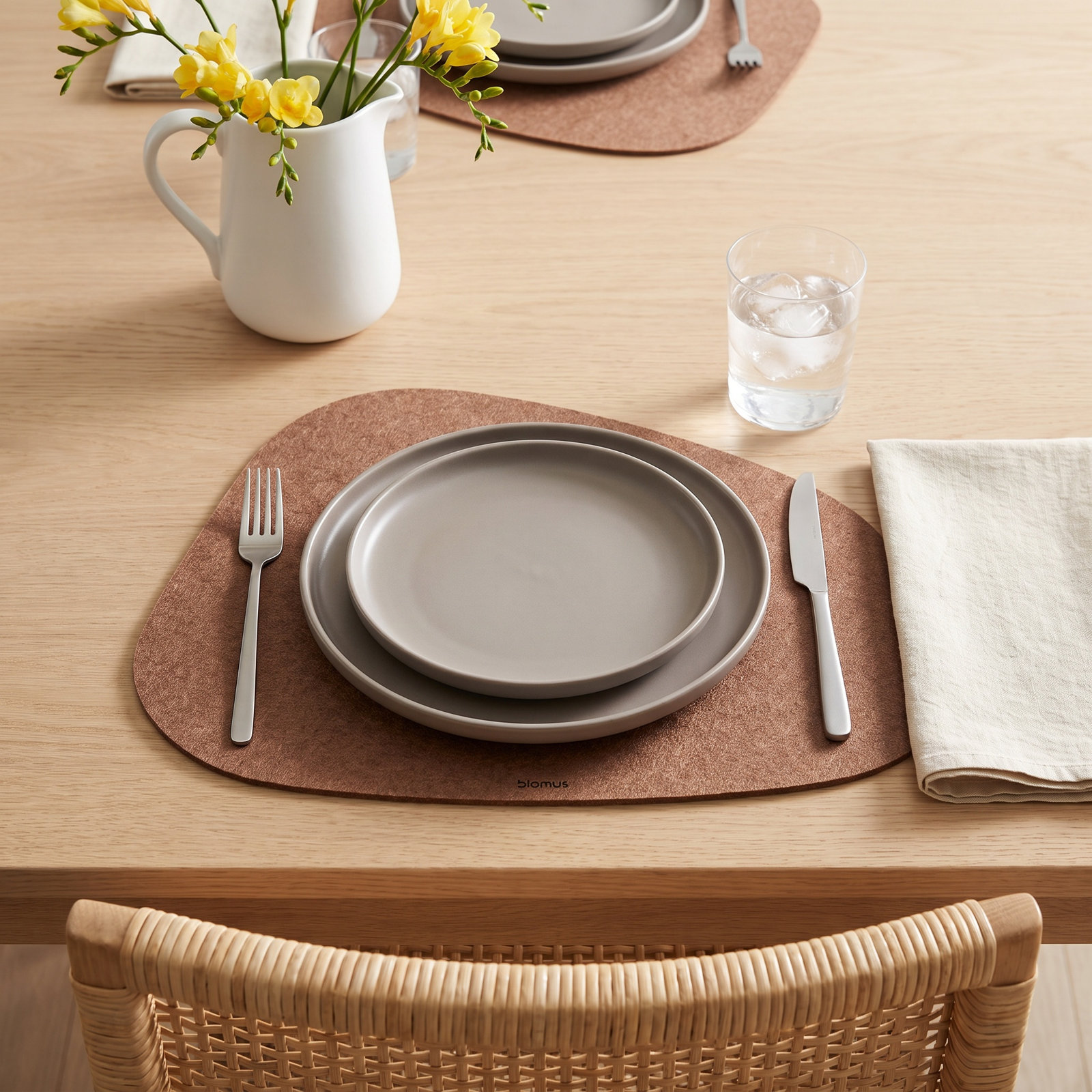 Lagona Felt Placemat, Rustic Brown