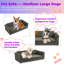 Canapé pour animal de compagnie moderne à profil bas avec accoudoirs ergonomiques pour chiens de taille moyenne à grande-1438026838