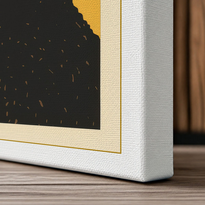 Poodle Portrait Retro - Wrapped Canvas, 36x24 - 91.4 x 61.0 cm, White Border