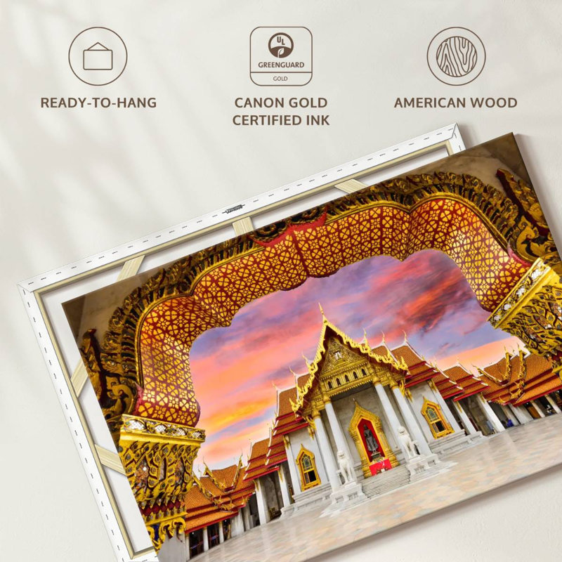 Adella Bangkok Golden Marble Temple, 20" H x 30" W
